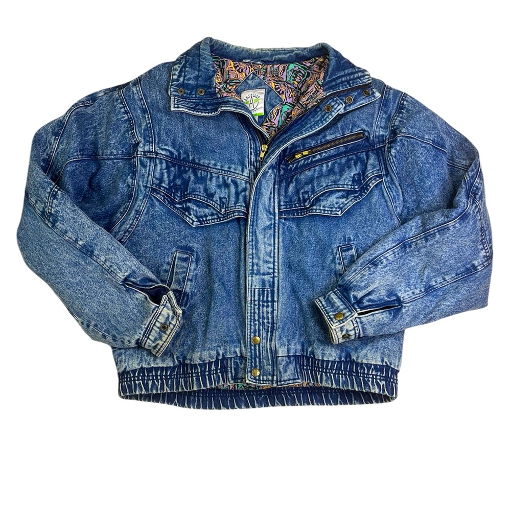 Rare Vintage American Weekend Jean Bomber Jacket Size M